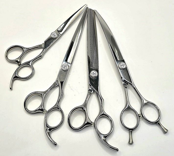 Set of 4 scissors Japan steel